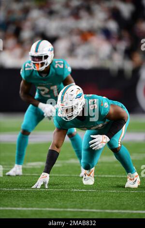 Miami Dolphins linebacker Trey Flowers (93) lines up for the play during an  NFL football game against the Cincinnati Bengals, Thursday, Sept. 29, 2022,  in Cincinnati. (AP Photo/Emilee Chinn Stock Photo - Alamy