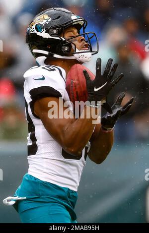 Jacksonville Jaguars Ayo Oyelola (35) in action against the Philadelphia  Eagles during an NFL football game, Sunday, Oct. 2, 2022, in Philadelphia.  The Eagles defeated the Jaguars 29-21. (AP Photo/Rich Schultz Stock Photo -  Alamy