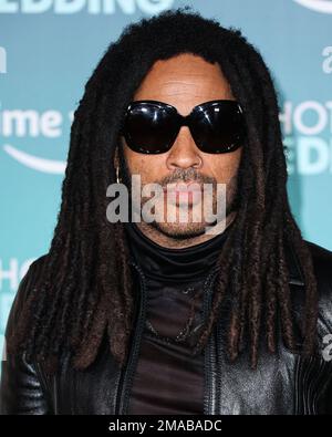 HOLLYWOOD, LOS ANGELES, CALIFORNIA, USA - JANUARY 18: American singer-songwriter Lenny Kravitz arrives at the Los Angeles Premiere Of Amazon Prime Video's 'Shotgun Wedding' held at the TCL Chinese Theatre IMAX on January 18, 2023 in Hollywood, Los Angeles, California, United States. (Photo by Xavier Collin/Image Press Agency) Stock Photo