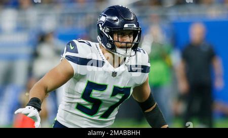 Seattle Seahawks wide receiver Laquon Treadwell (18) catches a pass and  runs against the Los Angeles Rams in an NFL football game, Sunday, Dec. 4,  2022, in Inglewood, Calif. Seahawks won 27-23. (