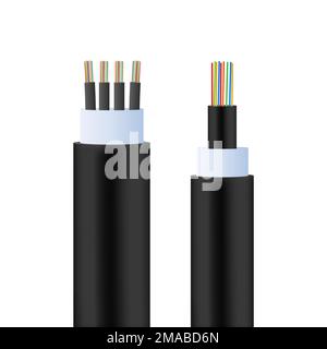 Fiber optic cable. High Speed Internet. Vector stock illustration. Stock Vector