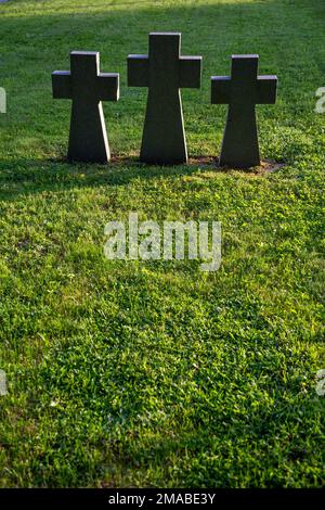 27.05.2016, Croatia, Zagreb, Zagreb - Graves of German Wehrmacht soldiers (4000 in total) at multiconfessional central cemetery Mirogoj. 00A160527D156 Stock Photo
