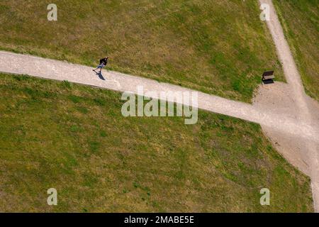 03.06.2016, Germany, Mecklenburg-Western Pomerania, Malchin - View from the St. Johanniskirche Malchin on crossing pedestrian paths. 00A160603D009CARO Stock Photo