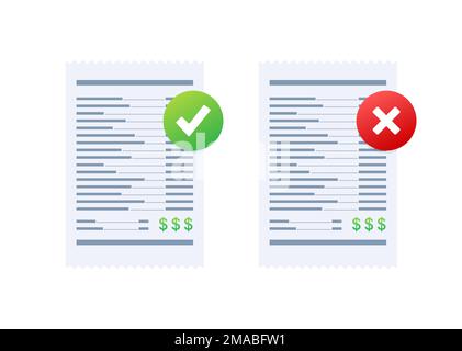 Success approved payment check mark. Vector stock illustration. Stock Vector