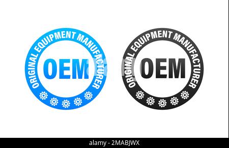 OEM - Original Equipment Manufacturer. Vector stock illustration. Stock Vector