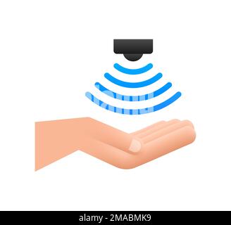 IR sensor - Motion sensor. Vector stock illustration. Stock Vector