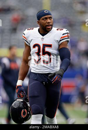 Chicago Bears fullback Khari Blasingame (35) walks off the field after an NFL  football game against the Houston Texans, Sunday, Sept. 25, 2022, in Chicago.  (AP Photo/Kamil Krzaczynski Stock Photo - Alamy