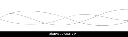Abstract wavy thin line. Squiggle elements banner. Pattern with scribble, wiggle and undulate. Vector isolated illustration Stock Vector