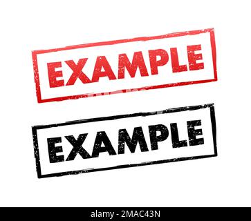 Example stamp sign grunge style. Vector stock illustration. Stock Vector