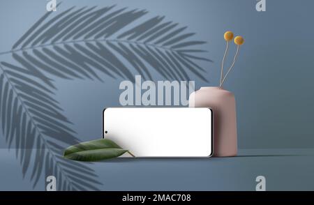 mockup from Samsung phons and devices with frame and background Stock Photo