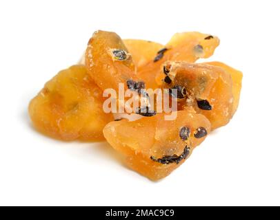 Dried Passion fruit isolated on white background Stock Photo