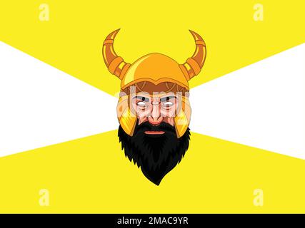 Viking Warrior mascot stock vector . Illustration of male Stock Vector