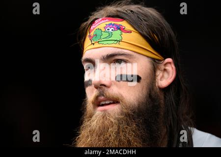 Philadelphia Phillies' Brandon Marsh reacts before the first baseball game  of a doubleheader against the Washington Nationals, Saturday, Oct. 1, 2022,  in Washington. (AP Photo/Nick Wass Stock Photo - Alamy