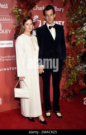 New York, USA. 06th Apr, 2022. (L-R) Mark Ronson and Grace Gummer attend  the Clive Davis 90th Birthday Celebration at Casa Cipriani in New York, NY,  April 6, 2022. (Photo by Anthony