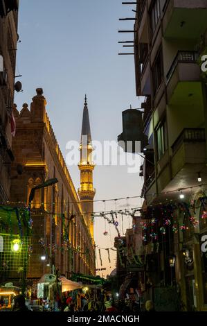 Al Hussein Mosque, Khan El-Khalili, Cairo , Egypt Stock Photo