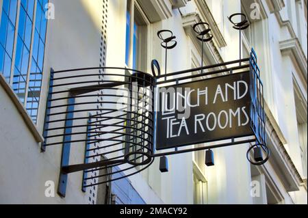Mackintosh at the Willow (the Original Willow Tearooms Building) is situated at 215–217 Sauchiehall St, Glasgow, G2 3EX. Stock Photo