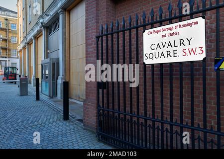 Street sign for Cavalry Square, London SW3, England Stock Photo - Alamy