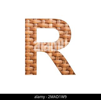 Alphabet Letter A - Natural Rattan Background Stock Photo - Alamy