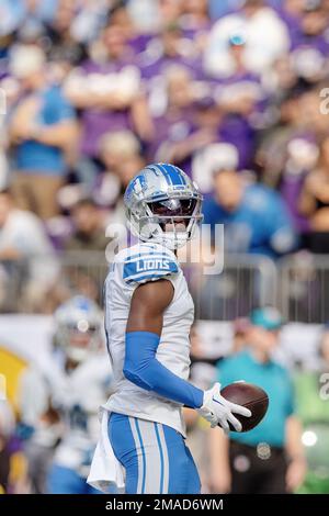 Detroit Lions wide receiver DJ Chark (4) warms up prior to an NFL football  game against the Minnesota Vikings, Sunday, Sept. 25, 2022 in Minneapolis.  (AP Photo/Stacy Bengs Stock Photo - Alamy