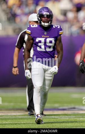 Minnesota Vikings cornerback Chandon Sullivan (39) in action during the  second half of an NFL football game against the Arizona Cardinals, Sunday,  Oct. 30, 2022 in Minneapolis. (AP Photo/Stacy Bengs Stock Photo - Alamy