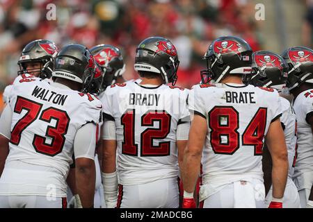 Nov 14, 2021; Landover, MD USA; Tampa Bay Buccaneers offensive tackle  Tristan Wirfs (78) blocks for quarterback Tom Brady (12) during an NFL game  at Stock Photo - Alamy