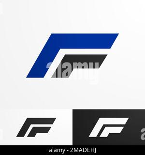 modern logo template with futuristic concept, simple, clean and elegant with vector EPS format. Stock Vector