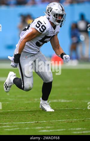 Las Vegas Raiders linebacker Luke Masterson (59) against the Indianapolis  Colts during the first half of an NFL football game, Sunday, Nov 13, 2022,  in Las Vegas. (AP Photo/Rick Scuteri Stock Photo - Alamy