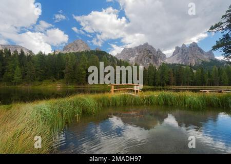 Lago di Antorno, Dlomites, Italy Stock Photo