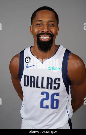 Dallas Mavericks Guard Spencer Dinwiddie (26) Brings The Ball Up Court ...