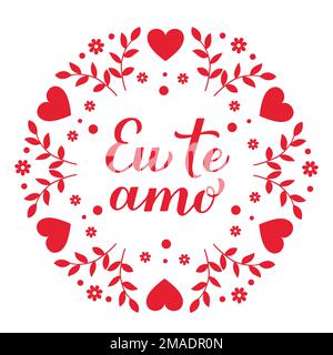 Ti Amo calligraphy hand lettering on red blurred hearts background. I Love  You in Italian. Valentines day typography poster. Vector template for banne  Stock Vector Image & Art - Alamy