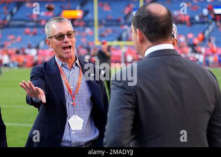 Denver Broncos owner Rob Walton looks on before a preseason NFL football  game against the Los Angeles Rams Saturday, Aug. 26, 2023, in Denver. (AP  Photo/Jack Dempsey Stock Photo - Alamy