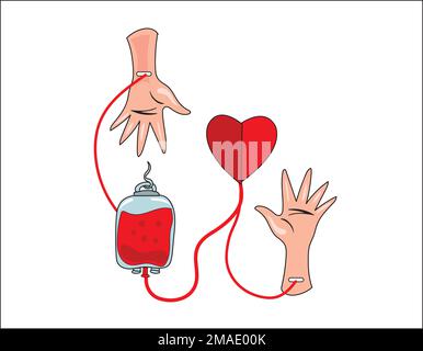 Concept of world blood donor day 14-June Stock Vector