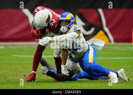 Los Angeles Rams safety Taylor Rapp (24) and Atlanta Falcons place kicker  Younghoe Koo (7) swap jerseys after an NFL game, Sunday, Sept. 18, 2022, in  Stock Photo - Alamy