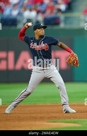 Atlanta Braves third baseman Orlando Arcia in action during a