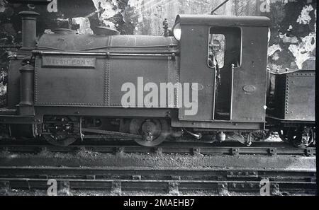 Ffestiniog Railway narrow gauge 0-4-0 steam locomotive 'Welsh Pony' in the 1930s Stock Photo