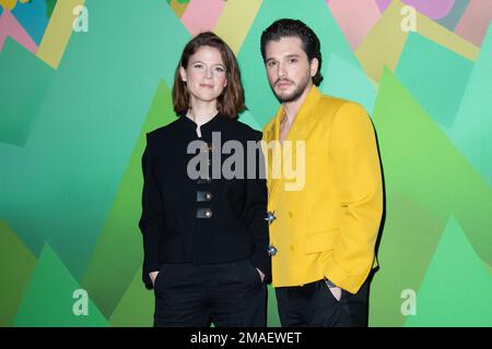 Kit Harington and Rose Leslie at Louis Vuitton Menswear Show