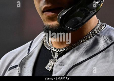 Detroit Tigers' Javier Baez poses for a photograph during a spring training  baseball photo day Friday, Feb. 24, 2023, in Lakeland, Fla. (AP Photo/David  J. Phillip Stock Photo - Alamy