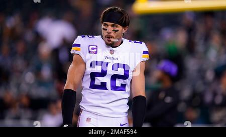 Minnesota Vikings safety Harrison Smith (22) during an NFL football game  against the Philadelphia Eagles, Thursday, Sep. 14, 2023, in Philadelphia.  (AP Photo/Rich Schultz Stock Photo - Alamy