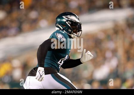 Philadelphia Eagles linebacker Kyzir White (43) drops in coverage