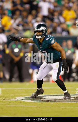 Philadelphia Eagles linebacker T.J. Edwards (57) in action during the NFL  football game against the New York Giants, Sunday, Jan. 8, 2023, in  Philadelphia. (AP Photo/Chris Szagola Stock Photo - Alamy