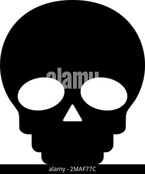 Skull silhouette icon. Skeleton. Editable vector. Stock Vector