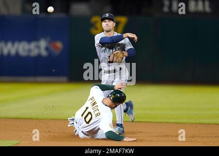 Oakland Athletics' Vimael Machin during a baseball game against the Houston  Astros in Oakland, Calif., Wednesday, July 27, 2022. (AP Photo/Jeff Chiu  Stock Photo - Alamy
