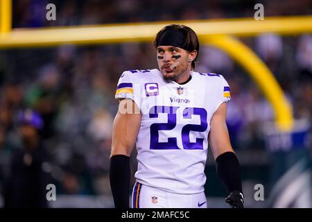 Minnesota Vikings safety Harrison Smith (22) during an NFL football game  against the Philadelphia Eagles, Thursday, Sep. 14, 2023, in Philadelphia.  (AP Photo/Rich Schultz Stock Photo - Alamy