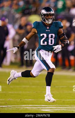 Philadelphia Eagles cornerback Josh Jobe (38) lines up during an NFL  preseason football game against the Cleveland Browns, Sunday, Aug. 21, 2022.  The Eagles won 21-20. (AP Photo/David Richard Stock Photo - Alamy