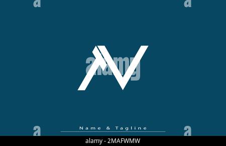 Alphabet letters Initials Monogram logo TV , VT Stock Vector