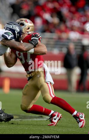 Seattle Seahawks offensive lineman Abraham Lucas is pictured during an NFL  football game against the Atlanta Falcons, Sunday, Sept. 25, 2022, in  Seattle. The Falcons won 27-23. (AP Photo/Stephen Brashear Stock Photo -  Alamy