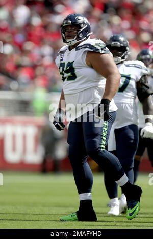 Seattle Seahawks defensive tackle Al Woods (99) is on the sideline as his  team plays against the Pittsburgh Steelers in an NFL football game, Sunday,  Oct.17, 2021, in Pittsburgh. (AP Photo/Don Wright