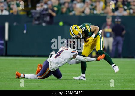 Green Bay, Wisconsin, USA. 18th Sep, 2022. Green Bay Packers wide receiver  Christian Watson (9) tattoo during the NFL football game between the  Chicago Bears and the Green Bay Packers at Lambeau