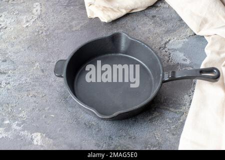 Empty frying pan Stock Photo