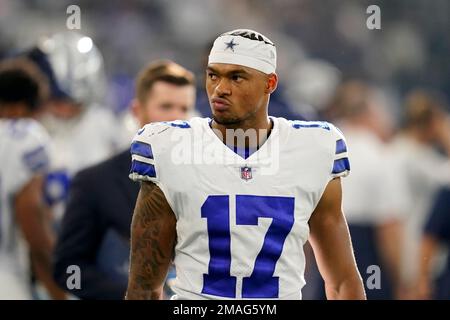 Dallas Cowboys wide receiver Dennis Houston (17) is seen during an NFL  football game against the Tampa Bay Buccaneers, Sunday, Sept. 11, 2022, in  Arlington, Texas. Tampa Bay won 19-3. (AP Photo/Brandon Wade Stock Photo -  Alamy